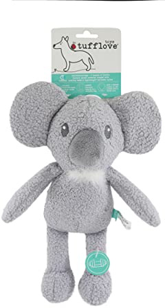 Tufflove Luxury Plush Koala Toy for Dogs, Small, Tough Dog Toy, For Small to Medium Dogs and Puppies, Grey