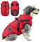 Savlot Hundejacke Winterweste Jacken Hundemantel Hundepullover Haustier Skifahren Kostüm Ärmellose Baumwolle Gepolsterte Weste Mit Brustgurt Gurt - Rot, XS
