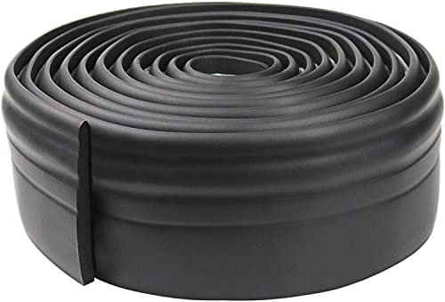 Flexible Skirting Board 100mm(W) x10mm(T) x5m(L) Self Adhesive Skirting Trim Molding Trim Foam Baseboard Wall Trim for Floor Base Cove Base Wall Base