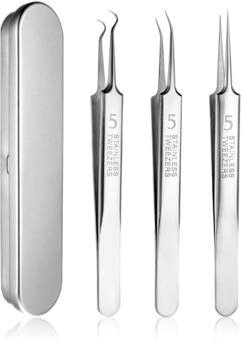 Pinzette Brufoli Da 3 Pezzi Set Rimozione Di Punti Neri In Acciaio Inossidabile Spremicomedoni Pinzette Punti Neri Rimozione Di Punti Neri Brufoli per Rimuovere I Punti Neri Sul Naso E Sul Viso Unisex