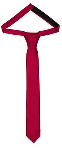 Ladeheid Corbata para niños para chicos - Aspecto elegante mate, Pre-atada con cierre autoadherente, Perfecta para ocasiones especiales - Corbata de clip estilosa TKM (31cm x 4cm, Vino)