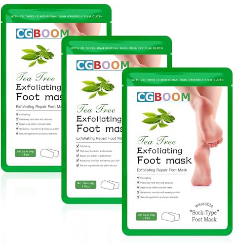 Maschera per piedi, 3 paia di calzini per calli, maschera esfoliante efficace per la cura dei piedi, calzini per la rimozione della calli e della pelle morta, maschera esfoliante per uomini e donne