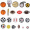 21 Stück Flicken zum Aufbügeln, Ball Stickereien Patches zum Aufbügeln Aufnäher Erwachsene Aufbügel Patches Lässig Patches Bügelbild Bügelflicken für Jeans, Jacken, Hemden, Hüte, Rucksäcke