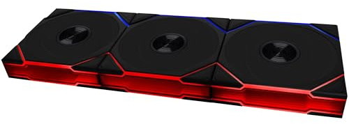 Lian Li UNI FAN TL Wireless PC Fan 120mm RGB – 3-Pack Gaming PC Fans Black | PWM Fans - 26 ARGB LEDs - Up to 2,600 RPM - Daisy Chain - High Airflow - Low Vibration - Silent Fan - Infinity Mirror