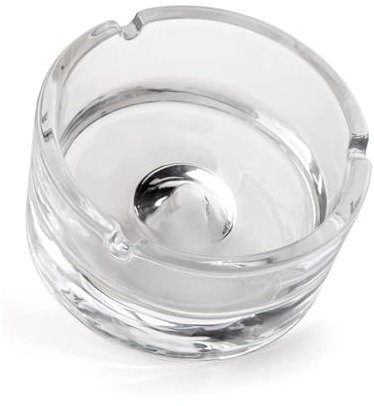 LUTFI Portacenere Posacenere in Vetro di Cristallo for Sigarette Posacenere Moderno Decorativo Portatile Home Office Indoor Outdoor Patio Bar Ristorante Bar(12.5 * 6.5cm)