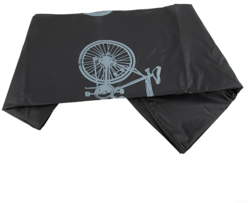 Lona de bicicleta de 200 x 100 cm, funda de ciclismo portátil para garaje, scooter refugio a prueba de polvo, protección UV, cubierta de lluvia para bicicleta resistente (gris)