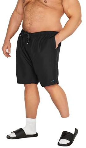 BadRhino Big & Tall Swim Shorts - Men's - Plus Size Curve Black