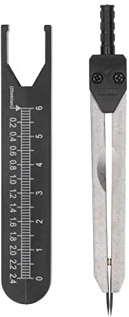 Strumento per Elettrocardiogramma, Calibro per Elettrocardiogramma, Strumento di Misurazione con Righello, Divisore per Disegno di Elettrocardiogramma per Infermieristica (nero), (Nero)