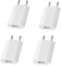 SIGANDG 4 Pezzi Caricatore Rapido USB Adattatore Presa Universale 5V/1A, Adattatore Universale Punta del Caricatore, per Smartwatch/Telefono Cellulare/Auricolari/Tablet