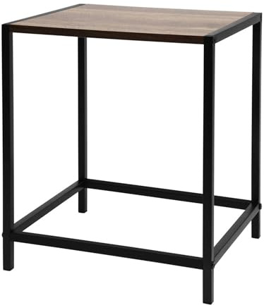 Mesa Auxiliar de Hierro y MDF 32,5x28x37,5cm