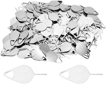 PDETVEO 200PCS Universal Metal SIM Card Ejector Pin, Professional Tray Removal Opening Tool for Most Smartphones Tablets Mobile Devices