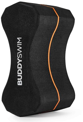 BUDDYSWIM Pullbuoy ad alta densità per adulti, ideale per migliorare la tecnica di bracciata e rafforzare il core.