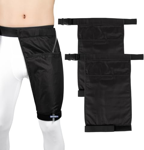2 Stück Urindrainage Beutelhalter, Katheter Beinbeutel Halter, Taschen für Urinbeutel/ 2500 ML Große Kapazität, Beinbeutel für Urinbeutel, Verstellbares Band für Taille und Beine