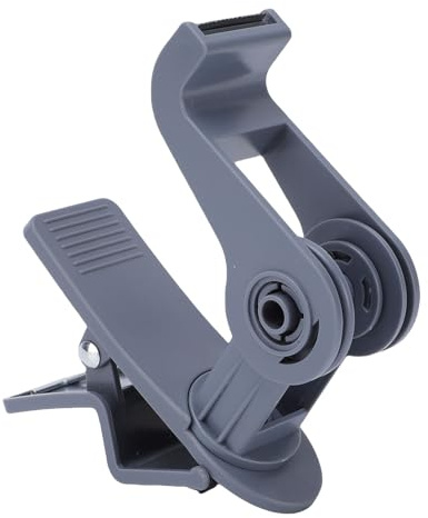 Fafeicy Desktop Tape Dispenser with Adjustable Table Clamp 360 Degree Rotational ABS Wrapping Tool for Gift Packaging Office Use (Gray)