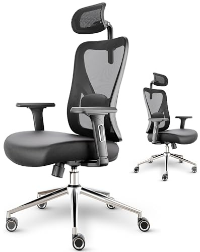 LUTIVO Alpha Sedia ufficio ergonomica [ORIGINALE] Poltrona ufficio con 11 impostazioni di comfort | Sedia da scrivania con rotelle per gaming e smart working | Sedia ergonomica posturale, 150 kg