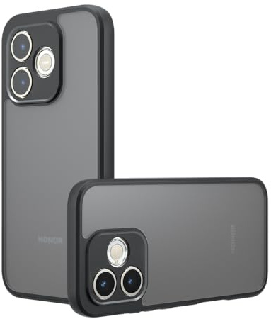 TQLGY Matte Case for Honor 600 Lite, Shockproof Military Grade Drop Protection, Frosted Translucent Skin-Touch Hard Back Slim Phone Cover, Black