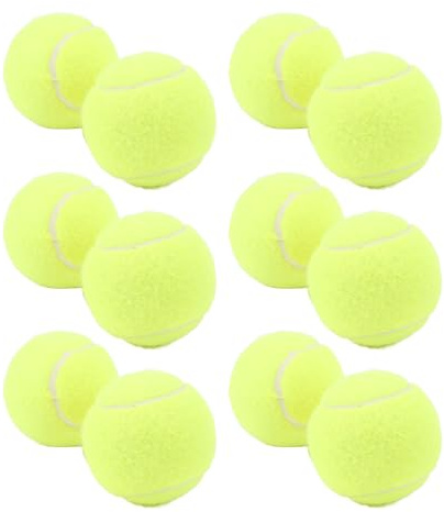 Hamwesh Träningstennisbollar 12-pack Träningsgummibollar med