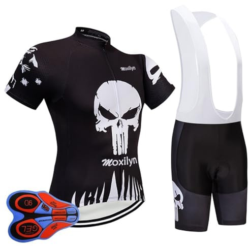 Moxilyn Maglia Ciclismo Kit Uomo Abbigliamento Ciclismo Abbigliamento Ciclismo Maglia Ciclista Uomo Manica Corta MTB Jersey+9D Gel Pantaloni Uomo Estate Ciclismo Abbigliamento Traspirante Quick Dry