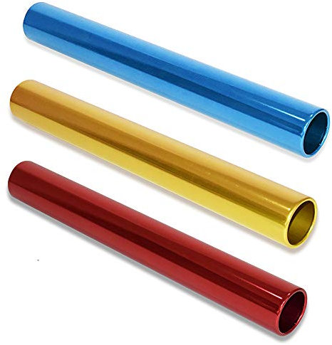 RAYNAG 3 Stück Aluminium Relais Taktstock Track Race Sticks Aluminium Feld Übung Taktstock Durable Wettkampf Taktstock für Studenten Relais Events Outdoor Race Tools