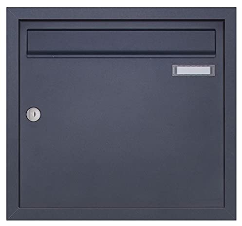 Boîte aux lettres encastrable Basic Plus 382XU UP - En acier inoxydable RAL 7016 - Gris anthracite