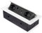 Emuca - ausziehbare und in den Tisch einlassbare Vielfachsteckerleiste, Mehrfachstecker (EU-Stecker Typ F, USB A+C, RJ45 und HDMI), 265x120 mm, Weiβ.