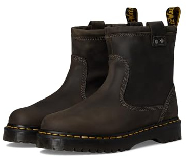 Dr. Martens Unisex Anistone Lo Leather Boots Mode-Stiefel, dunkelgrau, 41 EU