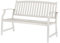 Grand patio Gartenbank Metall, Parkbank mit Rückenlehne & Armlehne, Ruhebank Retro-Stil für 2-3 Sitzer, Gartenmöbel Bänke für Garten, Park, Balkon (Modern, Weiß)