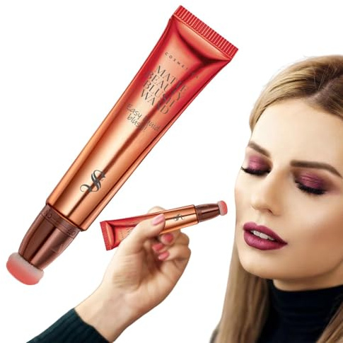 Blush liquido per le, bastone di fard per le - Tonalità non grassa, Blush Beauty Wand,Catena di trucco per evidenziatore compatto giocatore di fard per