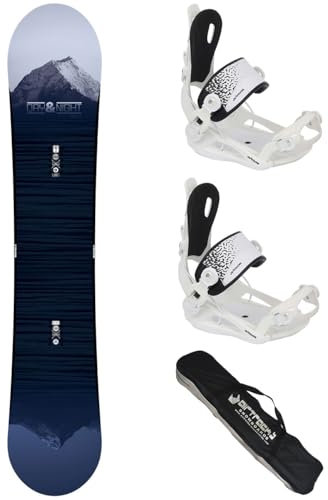AIRTRACKS Damen Snowboard Set Day&Night Lady Rocker 144 - Snowboard Bindung Master W L - SB Bag