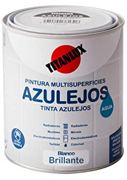 Titanlux Esmalte azulejos al agua Brillante Blanco 750 ml