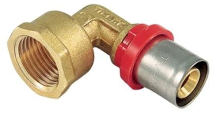 Raccordo press curvo F Compact 16 x2,0-1/2 per tubo multistrato a pressare