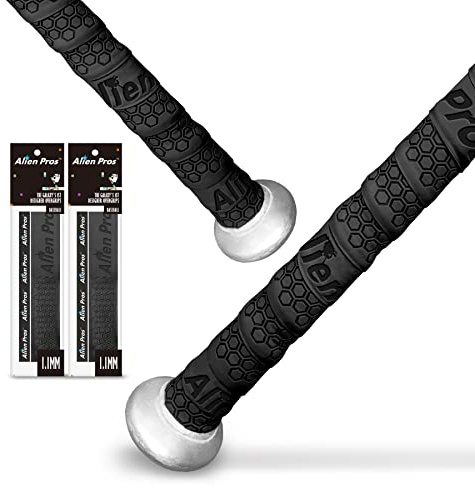 Alien Pro Bat Grip Tape for Baseball - 2 Grips (1.1 mm, Black)