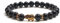 BERGERLIN Onyx Armband mit echten Naturstein Perlen und Elefant