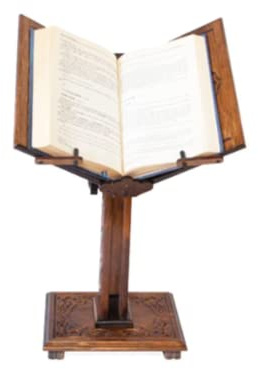 Soporte de libro de madera tallada ajustable | Corán, Biblia, Atril titular de la Torá | Diccionario, Soporte de libro de cocina