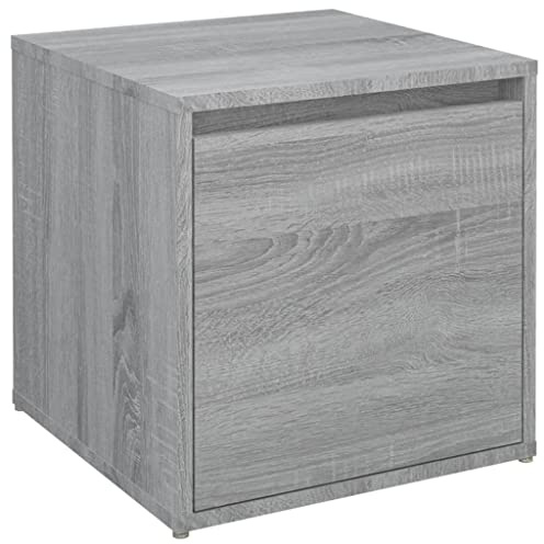 vidaXL Cajón Taburete Almacenaje Pasillo Cojín Baúl Oficina Dormitorio Mueble Despacho Habitación Estante Madera Contrachapada Gris Sonoma
