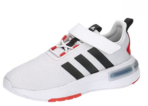 adidas Racer TR23 Hook and Loop Shoes Kids Laufschuhe, Cloud White/core Black/Bright red, 36 2/3 EU