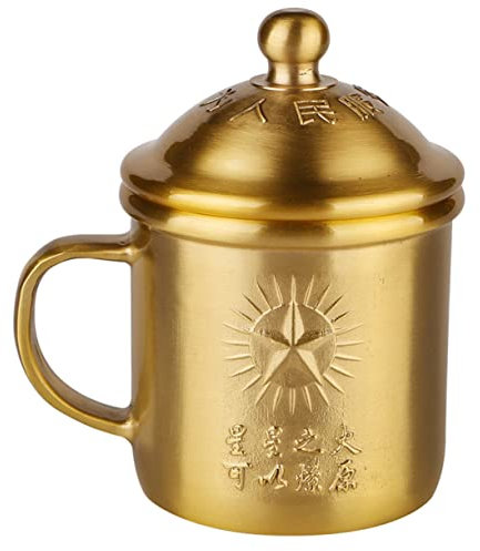 Warmhm Teetasse Aus Messing Bierkrug Kupfer Teetasse Kupfer Becher Aus Edelstahl Bierkrug Tasse Kupferbierkrug Campingbecher Metall Trinkbecher Metall Verdicken Teetasse Aus Kupfer
