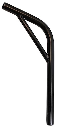 Bike Seat Post with Support, Steel Lay Back BMX Bicycle Seat Post w/ Support, Multiple Sizes (Black) (22.2 X 350mm)