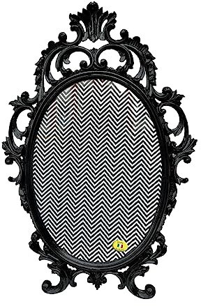 Pintici Bilderrahmen Antik Oval Schwarz 43x27 Foto Spiegelrahmen Gemälderahmen Barockrahmen 28x16cm Prunk rahmen Spiegelrahmen C531 Bilderrahmen (Schwarz)