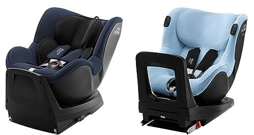 Britax Römer Reboarder Dualfix Plus, Inklusive Neugeboreneneinsatz und ISOFIX & Kindersicherheit 2000035797 Sommerbezug Swingfix/Dualfix (M) i-Size/iSense, blau, 416 g