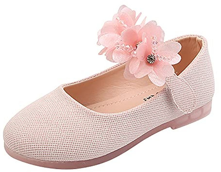 Flicka Mary Jane halvskor, dopskor, stängda ballerinaskor, klitband, fuchsia, barnsandaler, uniformskor, läderskor, bröllop, festliga barnskor, fritid, prinsessa, skor, Rosa2, 28