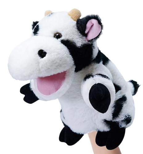 Puppette a mano in peluche – Marionette a mano a forma di animale per pupazzi di peluche morbido da 24 cm | Marionette da di pollame per l'educazione precoce, marionette