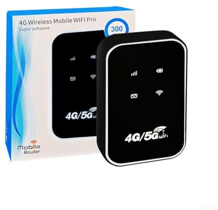 Router WiFi 4G, punto de acceso móvil portátil de 11 x 7 x 3,6 cm con soporte multidispositivo, dongle inalámbrico de Internet para viajes, oficina, uso doméstico (negro)