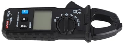 Fafeicy Mini Pinza Amperimétrica, Rangos Automáticos, Pantalla LCD con Retroiluminación, 100 A 600 V, para Electricistas y Técnicos