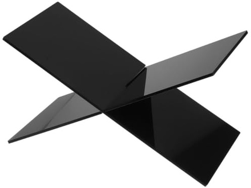 Toddmomy Présentoir à Livres Ouverts en Acrylique Noir Forme X, Support Léger et Polyvalent pour Livres Cuisine, pour Chambres D'étudiants et Bureaux D'étude
