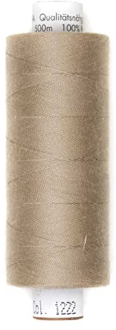 Stoffe Werning Amann Troja Nähgarn 500 m dunkel beige Allesnäher Qualtitätsgarn 100% PES - Preis Gilt für eine Rolle