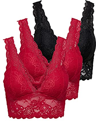 ONLY Onlchloe Lace Bra Noos Acc Onlchloe Lace Bra Noos Acc Donna (Pacco da 1)