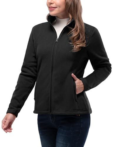 33,000ft Womens Fleece Jackets Ladies Lightweight Warm Full Zip Coat