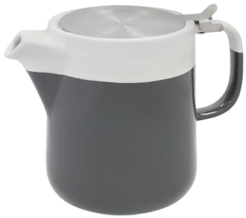La Cafetière Barcelona Tetera de Cerámica con Infusor, 1.2L , Gris