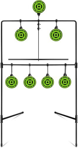 BOOSTEADY Bersagli per Carabina ad Aria Compressa, Metalli Pesanti Accessori per Tiro e Addestramento alla Caccia Bersagli Rotanti Bersagli Mobili per Calibro .177 .20